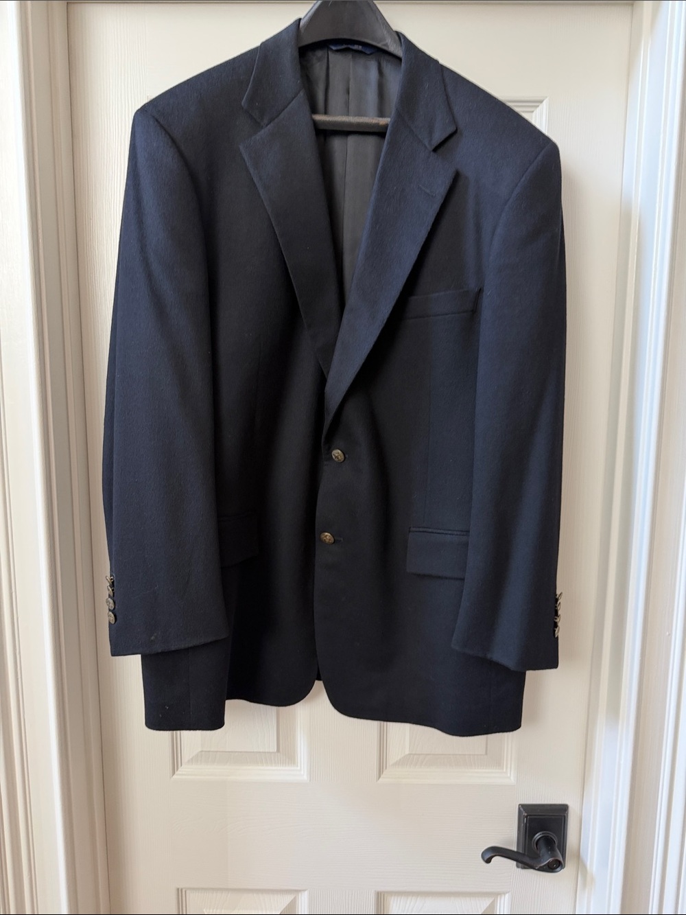 Brooks Brothers Cashmere Men's Black Two-Button Sport Coat - Classic Blazer